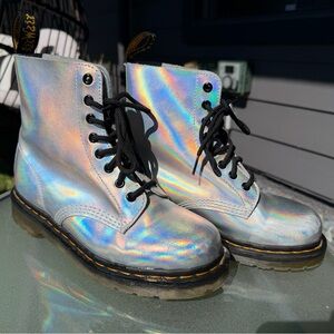 Dr. Martens Pascal RS Holographic Lace-Up Boots - Iridescent
